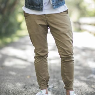 Ais1Ka Men's Straight Fit Chino Pants — Cotton Twill